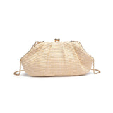 Triana Straw Frame Clutch -  Ivory