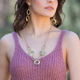 Sachi Bohemian Neutrals Collection Necklace - Rings & Ovals
