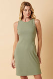 Rib Knit Tank Dress - Wine