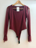 Tiffany Tulle Sleeve Italian Bodysuit