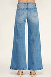 Petra Mid Rise Comfort Wide Leg Jean