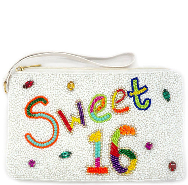 Sweet 16 Sead Bead Zipper Pouch