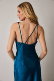 Samantha Sleveless Bias Satin Midi Dress
