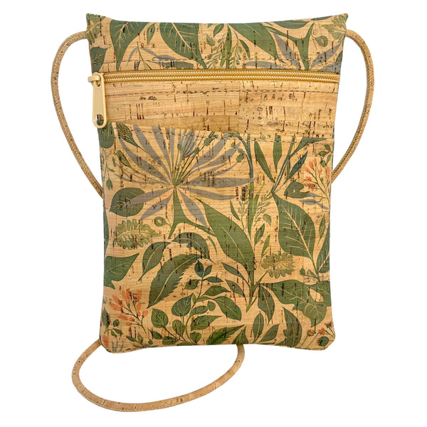 Cork Mini Crossbody Bag | Lush Botanicals Print