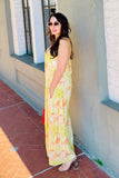 Q2 Tropical Print Jumpsuit - Yellow