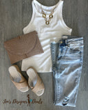 Sachi Bohemian Neutrals Collection Necklace - Rings & Ovals
