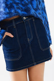 The Q2 Dark Denim Mini Skirt