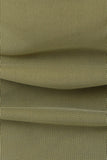 Strapless Shoulder Panel Detail Mini Mesh Dress Sage