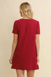 Cotton Gauze Ribbon Tie Mini Dress