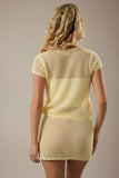 Crochet Front Tie Top- Yellow