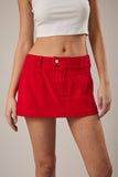 Mid Rise Twill Skirt
