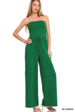 Summer Tube Top Jumpsuit - Ocean Blue