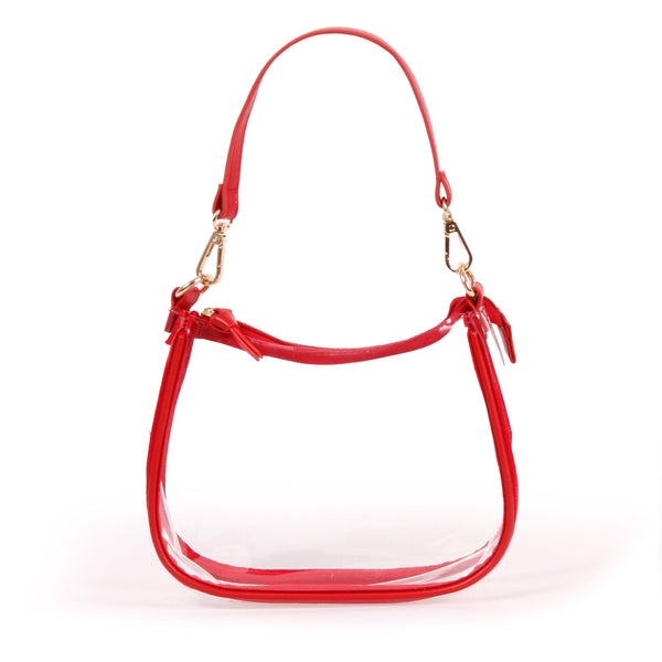 The Clara Clear Purse by Desden in Red