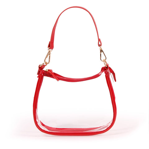 The Clara Clear Purse by Desden in Red