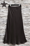Essence Italian Viscose Satin Bias-Cut Midi Skirt