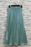 Essence Italian Viscose Satin Bias-Cut Midi Skirt