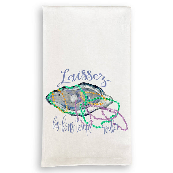 Mardi Gras Oyster: Dishtowel