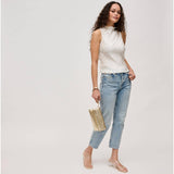 Aria Woven Wristlet Clutch - Merlot