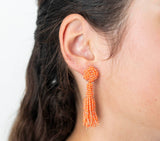 The Petite Finley Earring  - Tangerine