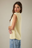 Lemon Glow “Faith” Muscle Sweater Top