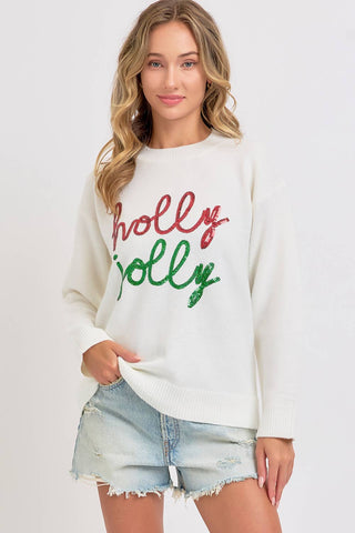 Holly Jolly Holiday Christmas Sweater
