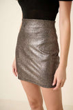 Rock N’ Roll Metallic Mini Skirt