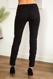 Venti6 Zippered Pocket Moto Crinkle Denim Pants
