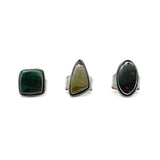 Handcrafted Kashi Semiprecious Stone Ring - Blood Stone