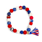 Aasha Patriotic Stackable Tassel Handcrafted Bracelet