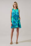 Blissy Tropical Winda Trapeze Mini Dress