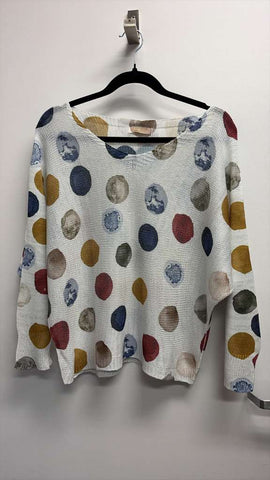 Italian Polka Dot Knit Sweater- Multi