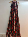 Tomato-and-Sardine Print Maxi Dress