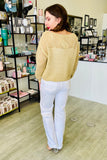 Mystree Metallic Net Pullover Sweater