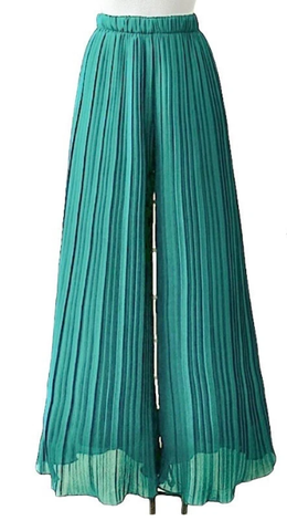 Italian Pleated Wide Legs Pants -One Size