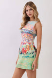 Abstract Football Print Mini Dress
