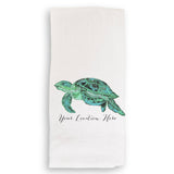 Blue Sea Turtle with Location: Dishtowel - Pensacola Beach