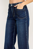 Petra High Rise Patch Pocket Wide Leg Jeans
