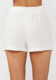 Samantha Drawstring Cotton Shorts with Pockets