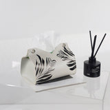 Bamboo Leaf Ink Print Tissue Box Cover