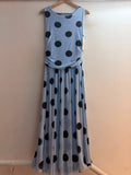 Italian Ruched Mesh Polka Dot Dress