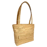 Cork MINI Tote Bag with Front Zipper Pocket | Rustic Cork