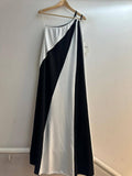 Cirque Italiano One Shoulder Two-Tone Dress
