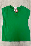 Roselyn V-Neck Drop Shoulder Knit T-Shirt
