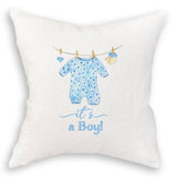 Baby Boy Clothing with “It's a Boy” Dishtowel