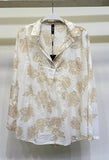 Venti6 Gold Mandala Print Blouse