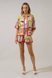 Halle Drawstring Shorts Talmar Postcard- Multi
