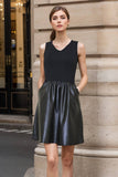 Mini Tank Dress Vegan Leather - Black