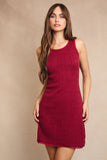 Kara Sleevelsss Mini Dress - Maroon
