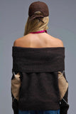 The Q2 Diamond Cozy Off Shoulder Sweater