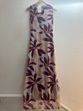 Italian Romance Sleeveless Printed Mesh Maxi Dress